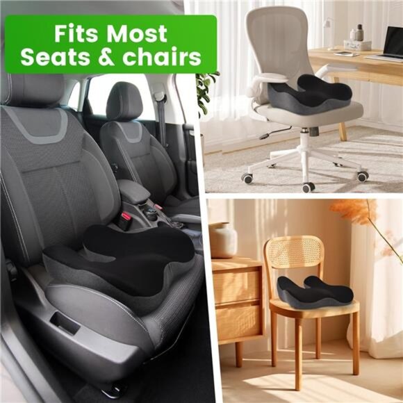 Wheelchair Seat Cushion Memory Foam Tailbone Pain Relief Office Chair Coccyx - Picture 6 of 7